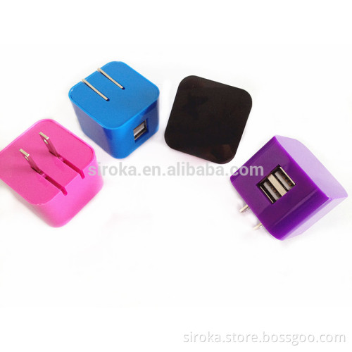 Wholesale Dual usb AC wall charger US plug USB travel home charger with 5V 2.1A+1A